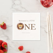 Safari wild een 1e verjaardag servet (Insitu)