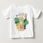 Safari Wild Een Dier Oerwoud Foto 1e Verjaardag (Voorkant)