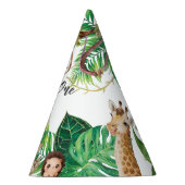 Safari Wild Een Dier Oerwoud Foto 1e Verjaardag Feesthoedjes (Rechts)