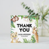 Safari Wild Een Dier Oerwoud Foto 1e Verjaardag Kaart (Staand voorkant)