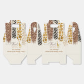Safari Wild een dier prints verjaardag Bedankdoosjes (Ongevouwen)