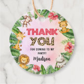 Safari Wild Eén eerste verjaardag Bedankjes Labels (Voorkant)