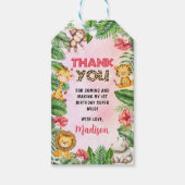 Safari Wild Eén eerste verjaardag Cadeaulabel (Voorkant)