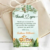 Safari Wild Eén eerste verjaardag Cadeaulabel