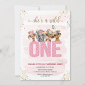 Safari Wild Eén eerste verjaardag Kaart (Voorkant)