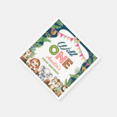 Safari Wild Eén eerste verjaardag Servet (Hoek)