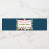 Safari Wild Eén eerste verjaardag Waterfles Etiket (Enkel label)