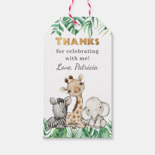 Safari Wild Een verjaardag bedankt jullie Labels Cadeaulabel