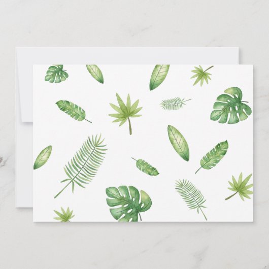 Safari Wild Een verjaardag Uitnodiging Leuke Diere (Achterkant)