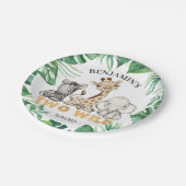 Safari Wild Een Verjaardagsfeestje Papier Bord (Gekanteld)