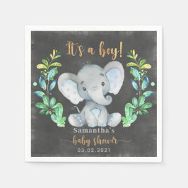 Safari Wild Elephant Baby shower Servet