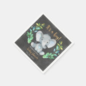 Safari Wild Elephant Baby shower Servet (Hoek)