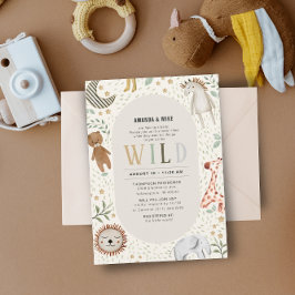 Safari Wild Gender Neutral Baby shower Kaart