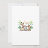 Safari Wild Girl Baby shower Uitnodiging (Achterkant)