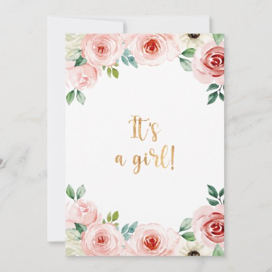 Safari Wild Girl Baby shower Uitnodiging (Achterkant)