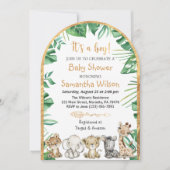 Safari Wild Het is een Jongen Baby shower Uitnodig Kaart (Voorkant)