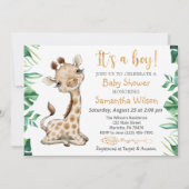 Safari Wild Het is een Jongen Baby shower Uitnodig Kaart (Voorkant)