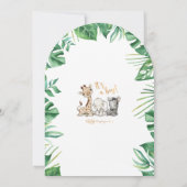 Safari Wild Het is een Jongen Baby shower Uitnodig Kaart (Achterkant)