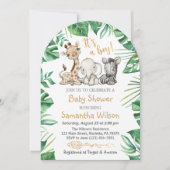 Safari Wild Het is een Jongen Baby shower Uitnodig Kaart (Voorkant)