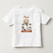 Safari Wild Hete Luchtballon Verjaardag Kinder Shirts (Voorkant)