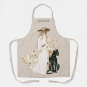 Safari Wild Leopard Boho Lady Personalized Beige Schort (Voorkant)