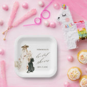 Safari Wild Leopard Boho Lady Vrijgezellenfeest Papieren Bordje (Feest)