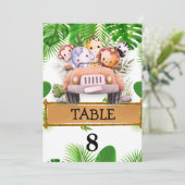 Safari Wild OERWOUD Een Verjaardag Tafelnummer (Staand voorkant)
