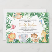 Safari Wild Oh Baby! Baby shower Uitnodiging (Voorkant)