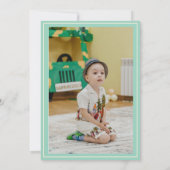 Safari Wild One 1 Foto Waterverf 1e Verjaardag Kaart (Achterkant)