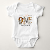 Safari Wild One 1e Verjaardag Baby Body Romper (Voorkant)