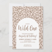 Safari Wild One 1e verjaardag Party Kaart (Voorkant)