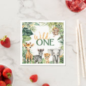 Safari WILD ONE 1e verjaardagsfeestje servet (Insitu)