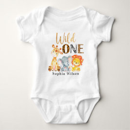 Safari Wild One 1st Birthday Baby Bodysuit