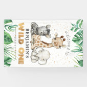 Safari Wild One 1st Birthday Banner (Horizontaal)