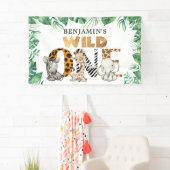 Safari Wild One 1st Birthday Banner (Insitu)