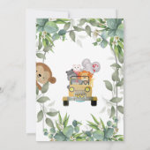 Safari Wild One 1st Birthday Boy Kaart (Achterkant)