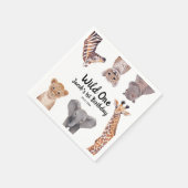 Safari Wild One 1st Birthday Boy Servet (Hoek)