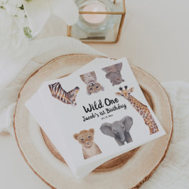 Safari Wild One 1st Birthday Boy Servet