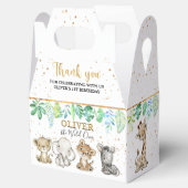 Safari Wild One 1st Birthday Favor Box Bedankdoosjes (Geopend)