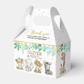 Safari Wild One 1st Birthday Favor Box Bedankdoosjes (Voorkant Zijde)