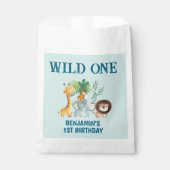 Safari Wild One 1st Birthday Party Bedankzakje (Voorkant)