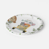 Safari Wild One 1st Birthday Party Boy Papieren Bordje (Gekanteld)