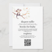 Safari Wild One All in One QR Code Baby shower Kaart (Achterkant)
