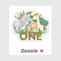 Safari Wild One Animals Tropische bladeren