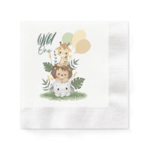 Safari Wild One Baby Papieren servetten!