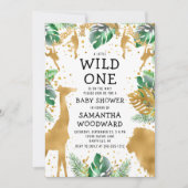Safari Wild One Baby shower Invitation (Voorkant)