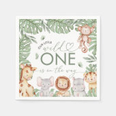 Safari Wild One Baby Shower Napkin Servet (Voorkant)
