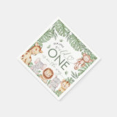 Safari Wild One Baby Shower Napkin Servet (Hoek)