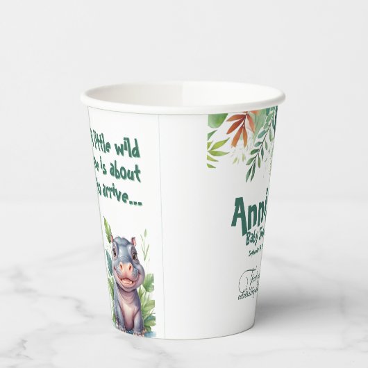 Safari Wild One-Baby shower Papieren Bekers (Links)