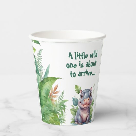 Safari Wild One-Baby shower Papieren Bekers (Voorkant)